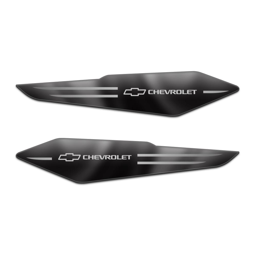 2Pcs Metal Alloy Car Wing Right & Left Side Body Fender Stickers For Chevrolet Cruze Captiva Sonic Spark Trax Malibu Orlando