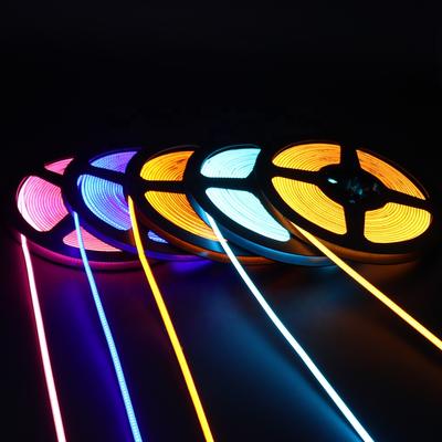 Bandes lumineuses LED COB colorées 12 V 2 mm 2,7 mm ultra-fines pour décoration intérieure Bleu/Vert/Rouge/Rose/Bleu Glacé Haute Densité Ruban LED Uniforme
