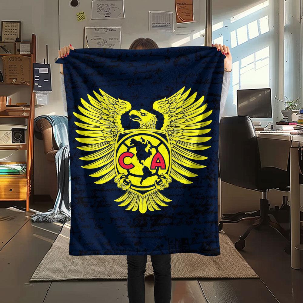 1PC Club America Patterned Flannel Blanket Suitable For All Seasons for Home Decor Warmth and Comfort Gifts Holiday Present