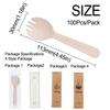 100Pcs Individually Packaged Disposable Spoon Fork Eco-Friendly Dessert Cake Fork  Commercial
