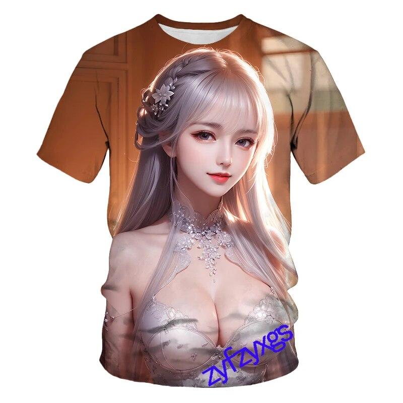 

Новые летние мужские футболки с изображением маленькой старшей сестры, повседневные футболки с 3D принтом, хип-хоп, индивидуальные топы с круглым вырезом и короткими рукавами XXL