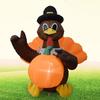 122 cm Versatile Photo Props Home Decor Easy to Use Inflatable Turkey Decoration for Thanksgiving Halloween Holiday Autumn