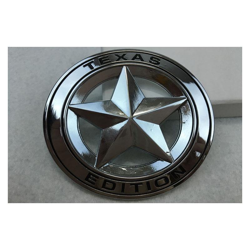 Stylové Kovové Černé Texas Edition Hvězda Vlajka Auto Znaky Odznaky Pro Jeep A Chevy