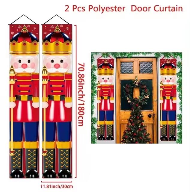 Christmas Hanging Door Banner Merry Christmas Decorations for Home Xmas Navidad Noel Natal Door Decor Happy New Year Gifts 2026