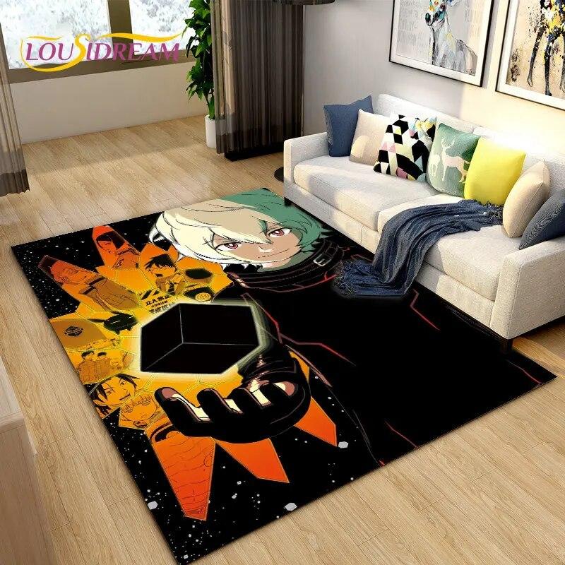 Tapete de área de desenho animado World Trigger Anime, tapete de carpete para sala de estar, quarto, sofá, capacho, decoração, crianças brincam, tapete de chão antiderrapante