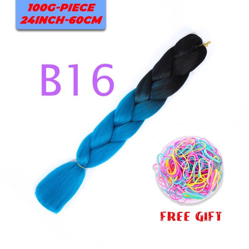 MERISIHAIR Single Ombre Color Synthetic Hair Extension Crochet Twist Jumbo Braiding Long Hair