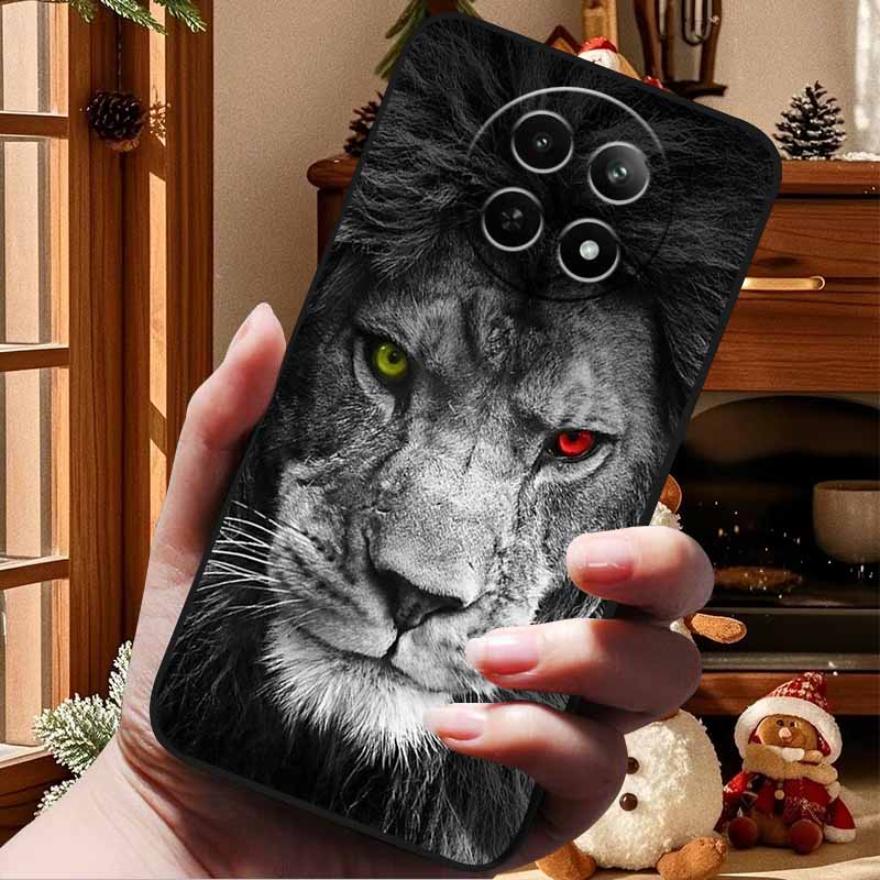 For Realme 12 4G 5G Case 12 Pro + Wolf Lion Silicone Cover For Oppo Realme 12 5G Phone Cases Soft TPU Fundas For Realme 12 Plus