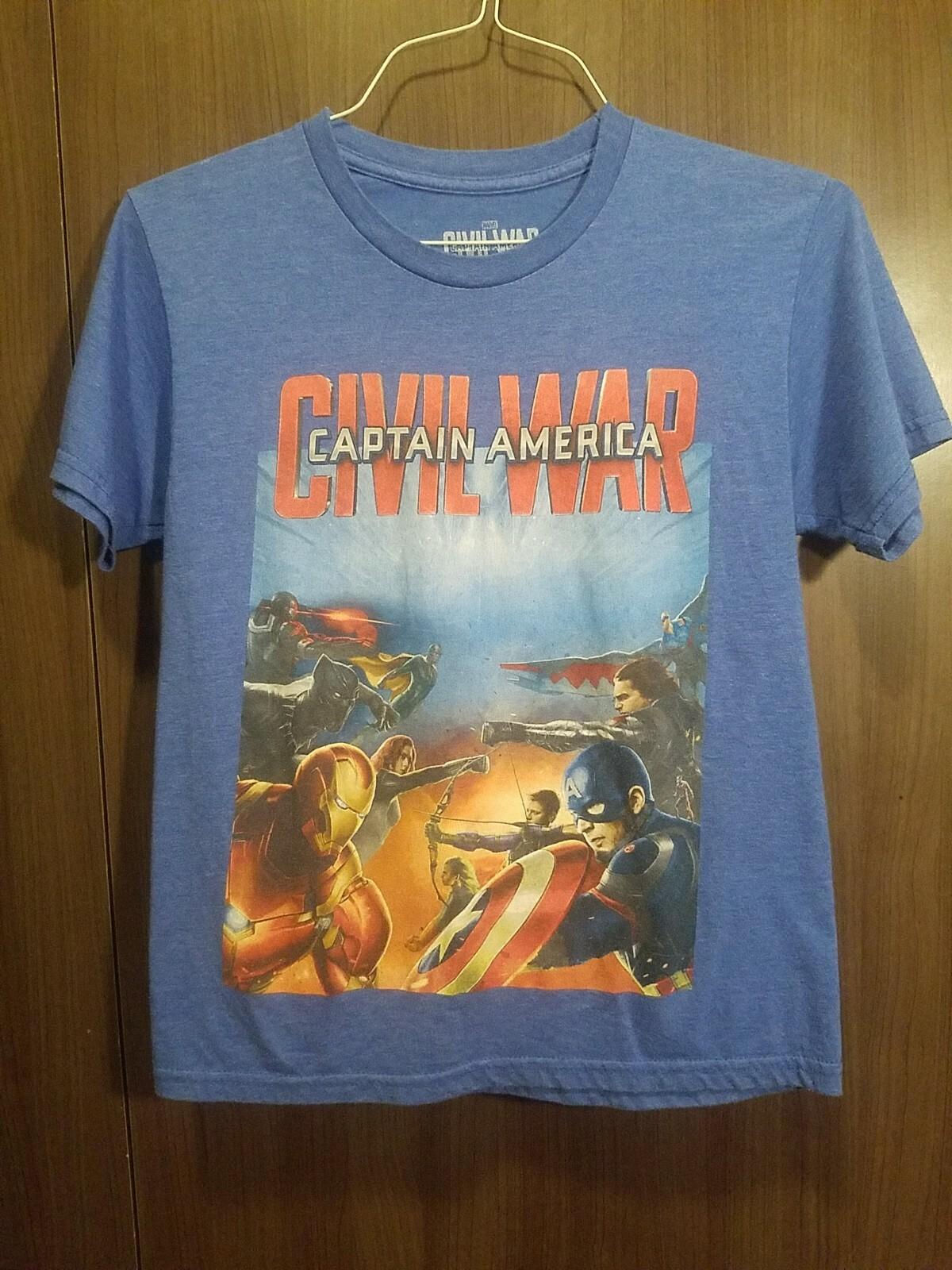 Marvel Captain America Civil War Avengers T-shirt Size Youth Large S