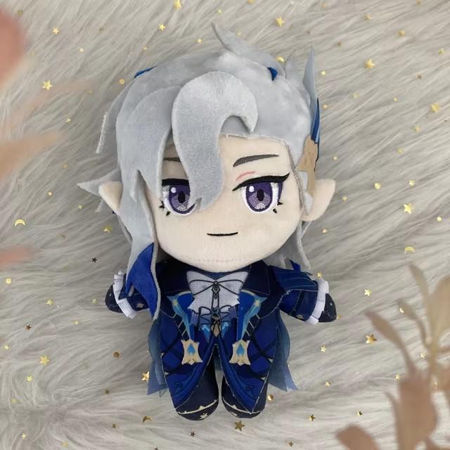 20cm Anime Neuvillette Cosplay Plüschpuppe Spielzeug Charakter Niedlich Weiches Kuschelkissen Weihnachts-Halloween-Geschenk