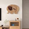 Elephant Wall Clock Restaurant's New Log-style Decorative Painting, Cute Cartoon Clock, and Creative Clock Wall Hanging in The Living Room