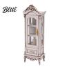 Retro Miniature Storage Shelf Curio Cabinet, 1/12 Scale Mini Wine Wooden Tiny Display Cabinet with Doll Mansion Drawers Drawer, Vintage Furniture for