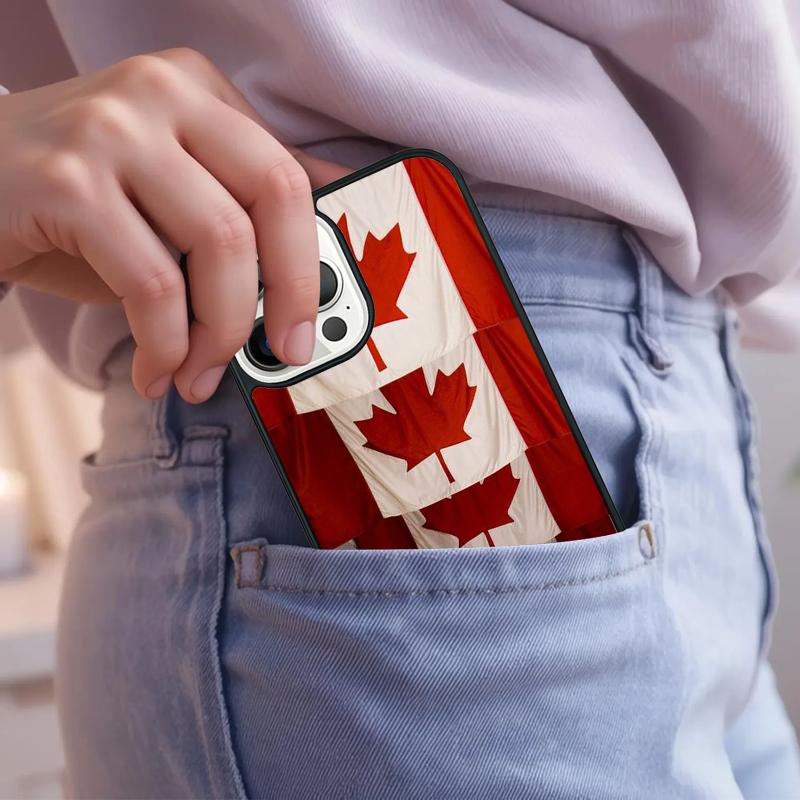 Canada Canadian Flag Phone Case For iPhone 17 Air 15 16e 14 13 Pro Max Coque 12 11 Pro Max PLUS Cover