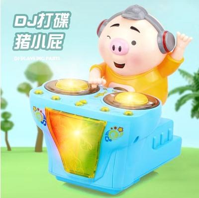 Piggy Riding Bicycle Children s Electric Toy Car Light and Music 1-3 Year Old Baby Children s Electric Toy Car