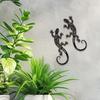 2Pc Iron Gecko Decorative Wall Decoration, Metal Lizard Wall Decoration, Indoor and Outdoor Decoration, Unique Home and Garden Reptile Decoration