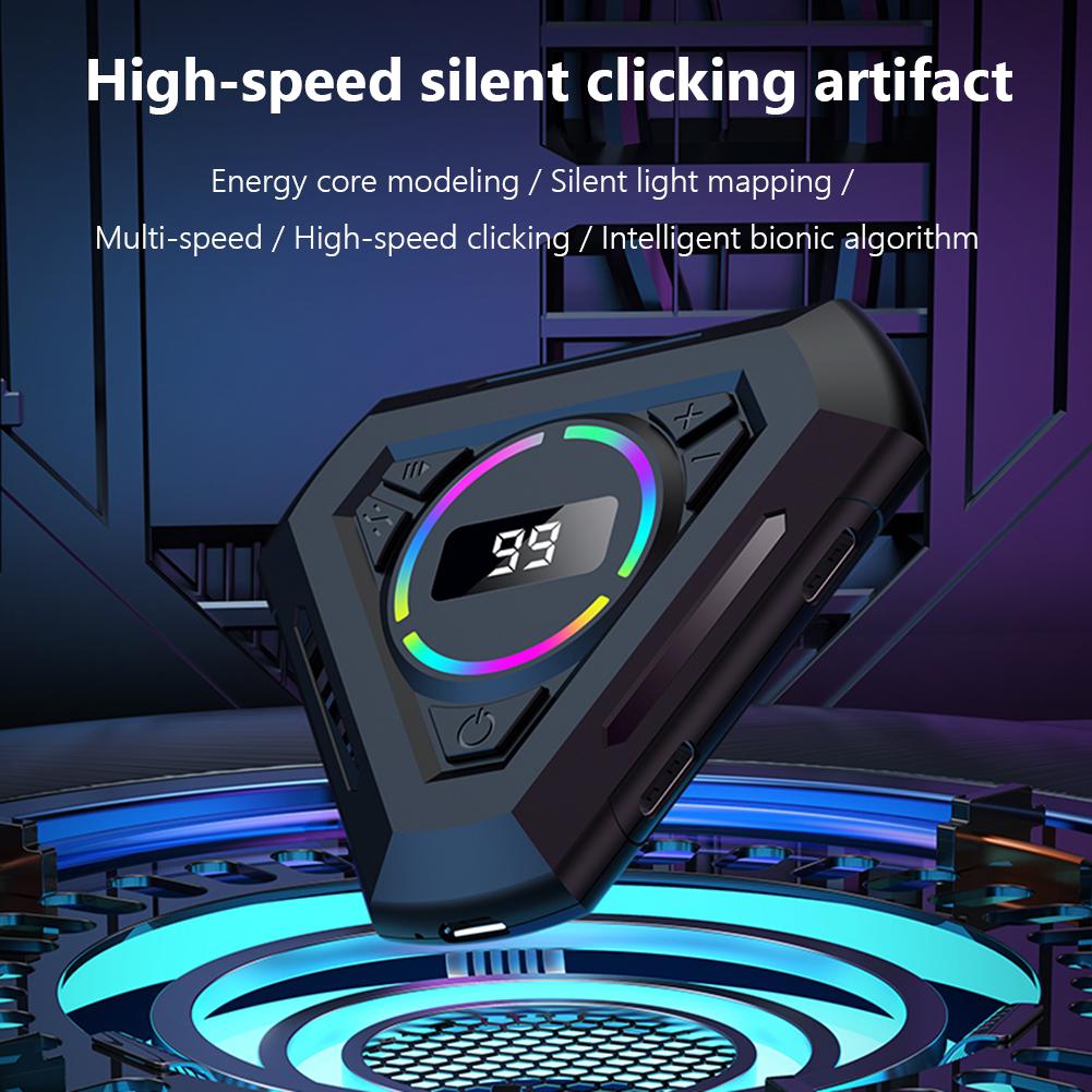 Physical Clicker with Digital Display & RGB Light Finger Clicking Simulator Screen Clickers for Gamings Shopping Live Broadcasts