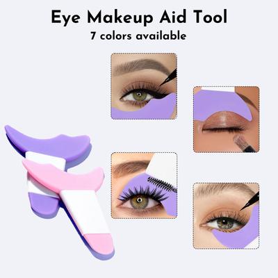Silikonowe narzędzie do ochrony makijażu oczu(7 kolorów) – Eyeliner, Cień do powiek i Maskara Osłonka Pomocnicza – Bez Rozmazywania, Wielokrotnego Użytku, Miękki i Elastyczny Asystent do Makijażu