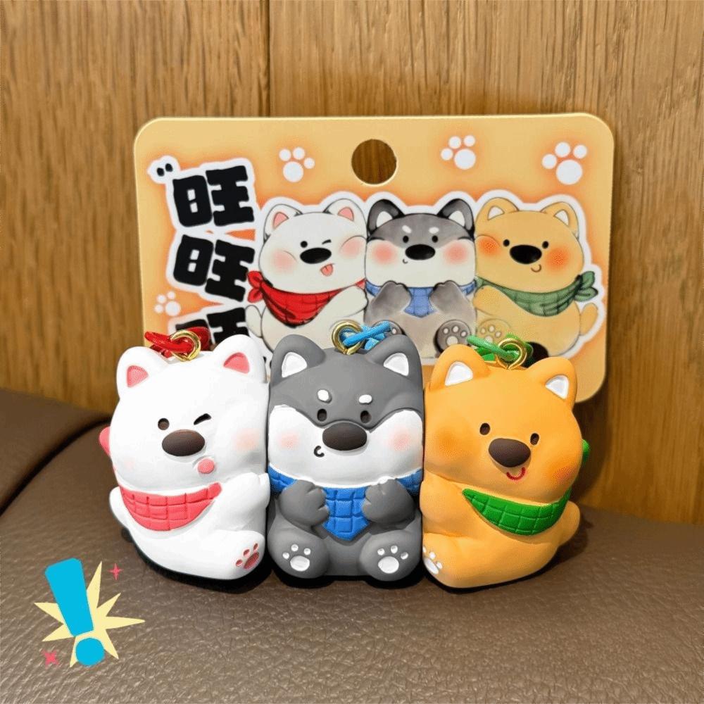 Set van 3 Stuks Hars Magnetische Drukknop Sleutelhanger Cartoon Sleutelhanger Sets Draagbare Dierlijke Sleutelhanger Cadeaus
