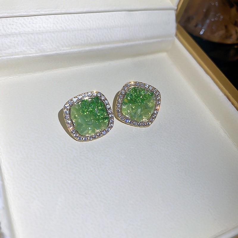 Silver Needle Crystal Flower Butterfly Earrings New Popular Earrings Fashion Light Luxury High-end Earrings