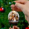 Weihnachtsschneemann 2D Acrylglaskugel Schmuck einzigartiger Stil Schneeflocke Dekoration exquisite Kugel Anhänger