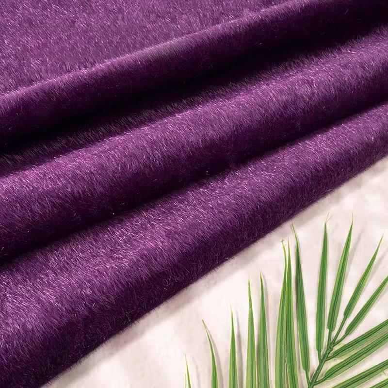 Plain Color Super Thick Faux Mink Fur Fabric Horsehair Flocking Plush Fabric DIY Sewing Sofa Clothing Luggage Shoes Toys Fabric
