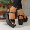2025 Shoes for Women Buckle Strap Women's Sandals New Open Toe Casual Plus Size Summer Comfortable Platform Sandals