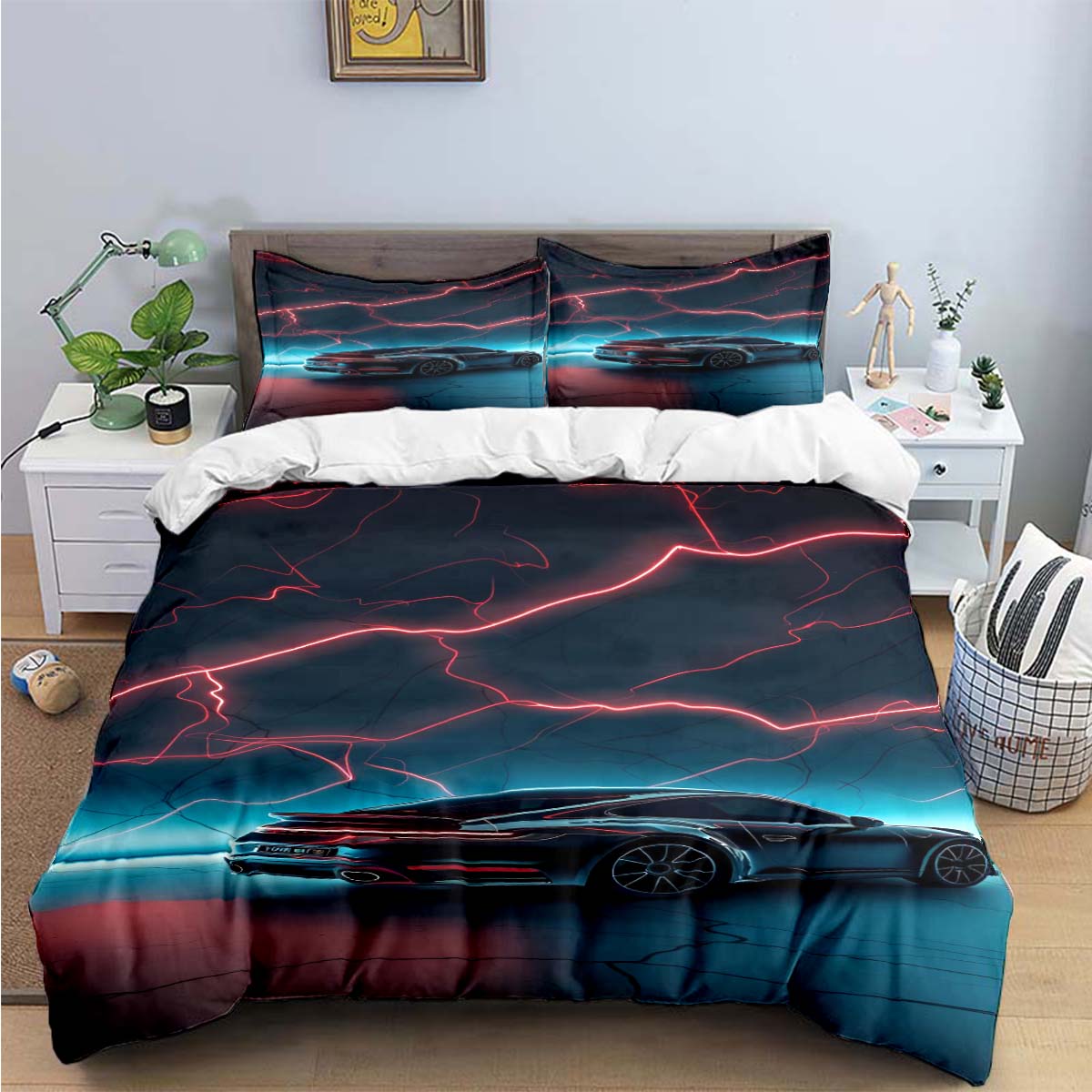 

Fashion 3D Game N-NFS Car Print Bedding Sets Exquisite Bed Supplies Set Duvet Cover Bed Comforter Set Bedding Set Luxury Gift 135X200cm