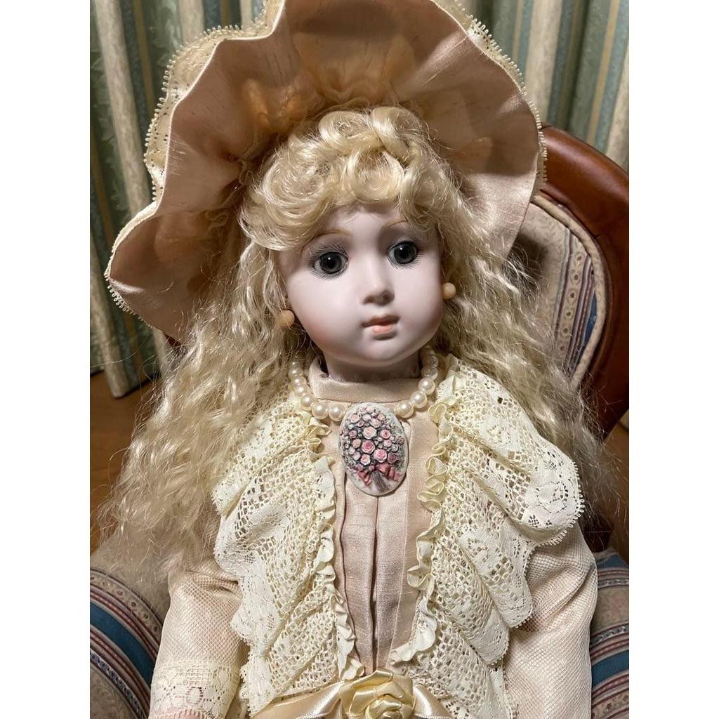 Used Bisque Doll Henri Doll Collector's Doll Long Face Jumeau Triste