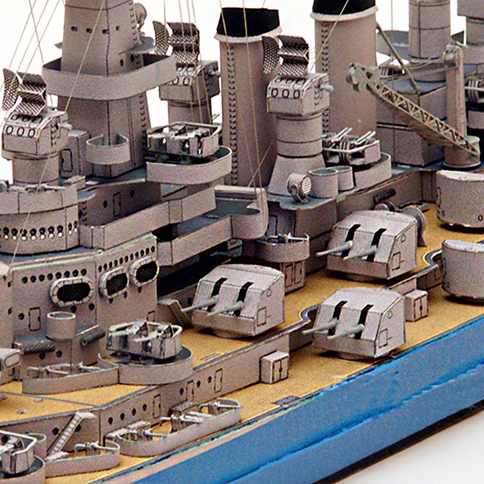 21  1/400 ВМС США линкор North Carolina BB-55 Набор бумажных моделей Разобранные Военные DIY Украшения Для Коллекции Декора United States