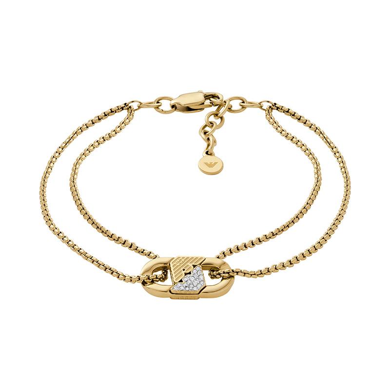 Emporio Armani Love Series Interlocking Bracelet Women bracelet Gold EGS3175710 Basic Packaging-Box