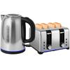 Kettle and Toaster Set, 1.7L 3000W Rapid Boil Jug Kettle with Otter Thermostat, Limescale Filter, 4 Slice Toaster with 7 Browning Controls