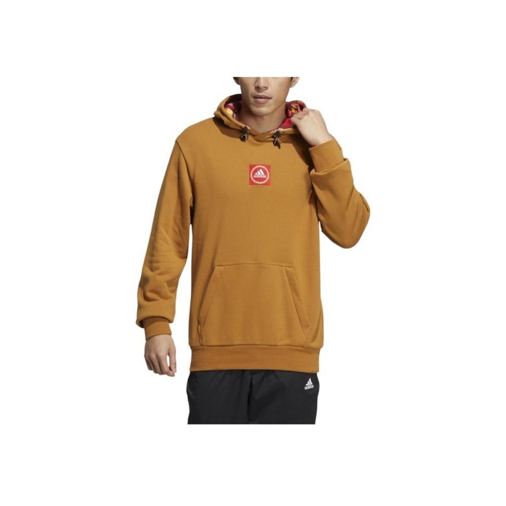 Adidas Cny Gfx Hoodie With Embroidered Pattern Men Tops Light-Brown HI3285