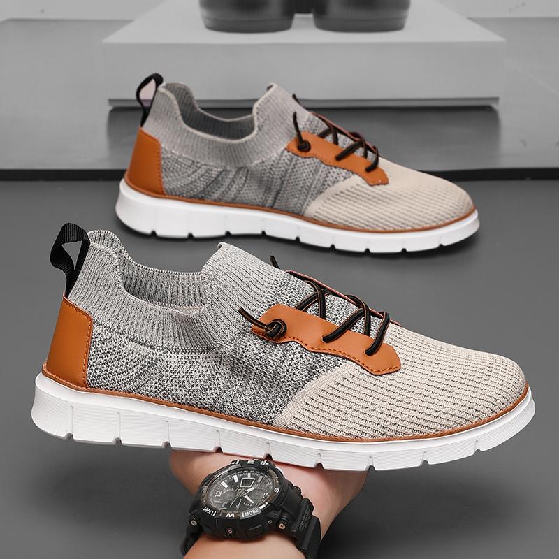 

TUINANLE Мужские сетчатые туфли, дышащие мокасины, легкие туфли для лодок, вулканизированные кроссовки для дайвинга 48 бежевый