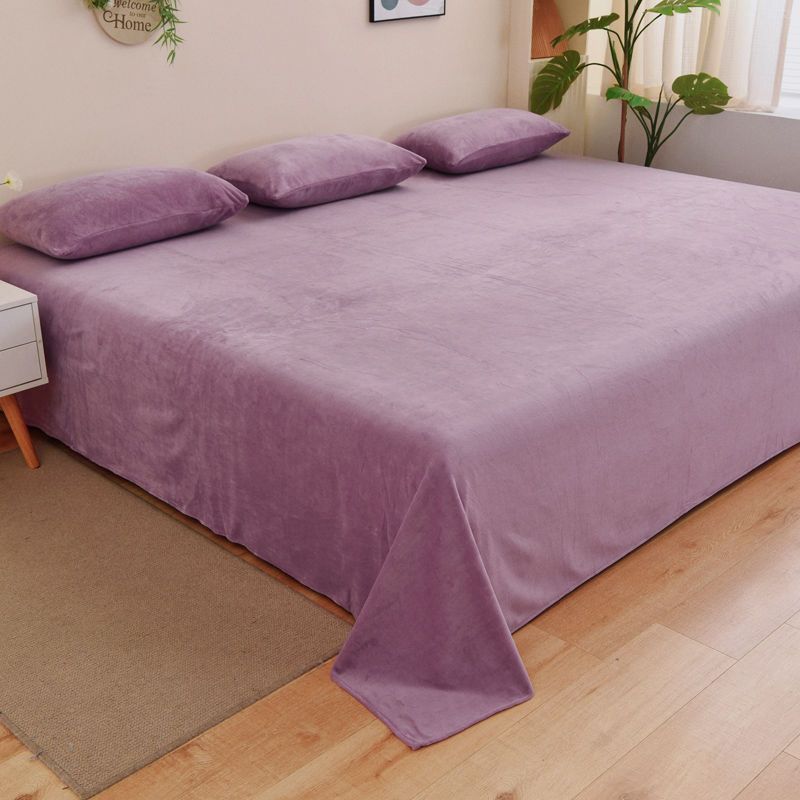 Зимняя теплая толстая плюшевая бархатная плоская простыня — фото 16