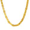 New Men's Faux Gold 8mm Faceted Star Cut Necklace - Gold Plated Chain