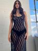 Women's 2026 High-End Temperament Lace Skirt Set - Flirty, See-Through Two-Piece Ensemble