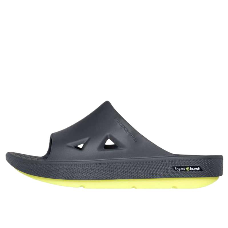 Skechers Go Recover Comfortable Fashion Versatile Slide Sandals Men sandals Gray Yellow 229190-CCGR 41