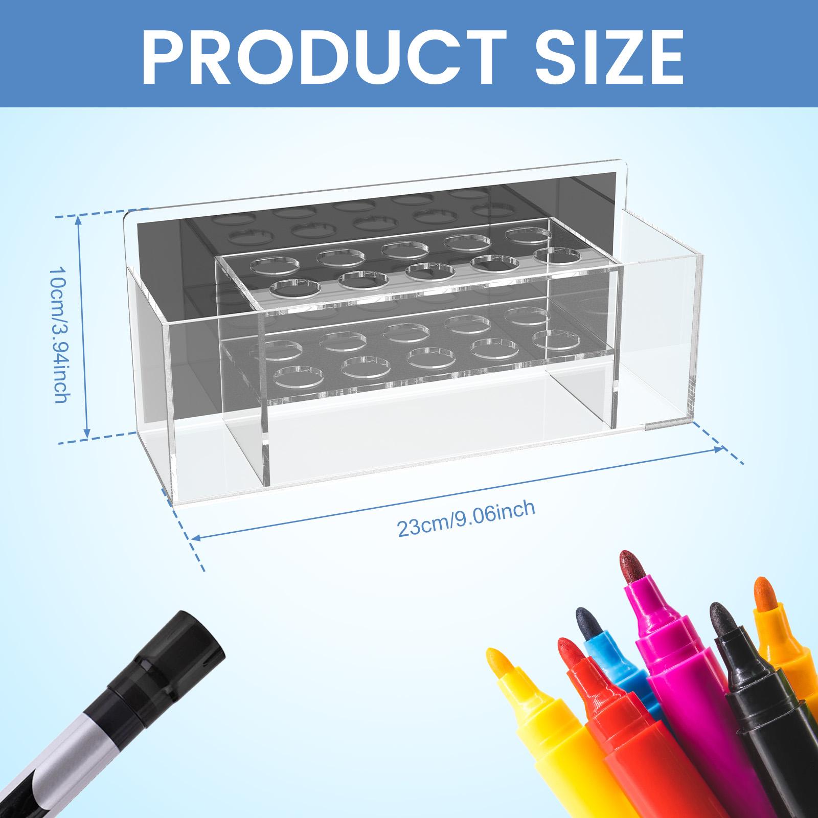 

Держатель для маркеров сухого стирания на 10 слотов, акриловый, магнитный, держатель для ручек-маркеров для белой доски, прозрачная подставка для хранения, канцелярские товары для дома и офиса