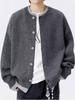 Men's Retro Color Block Cardigan Sweater, Autumn-Winter Casual Knitwear