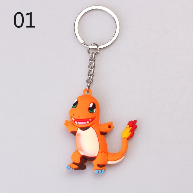 Pokemon Keychain: Pikachu, Dragonite, Eevee Figure Pendant