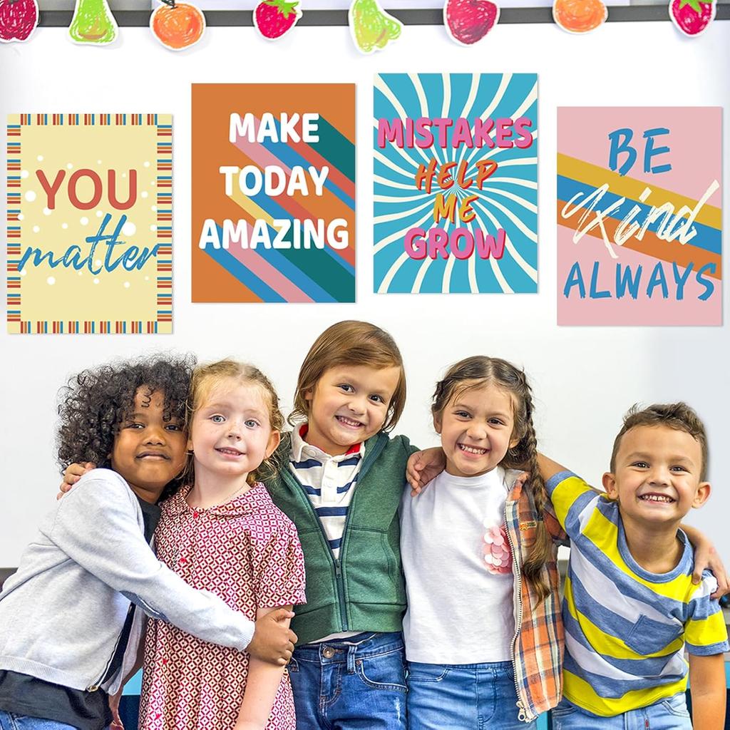 Motivational Posters for Classroom, 6Pcs Classroom Motivational Poster Positive Posters, Classroom Posters High School, Pirational Posters for