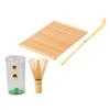 Bamboo Matcha Tea Set Exquisite Bamboo Matcha Scoop Stirring Whisk and Wrapped Edge Mat Set for
