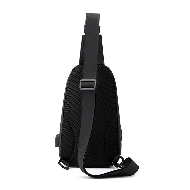 Men's Sling Bag Multi-Functional Chest Bag with Headphone Jack Modern Crossbody Bag for Phone & Essentials