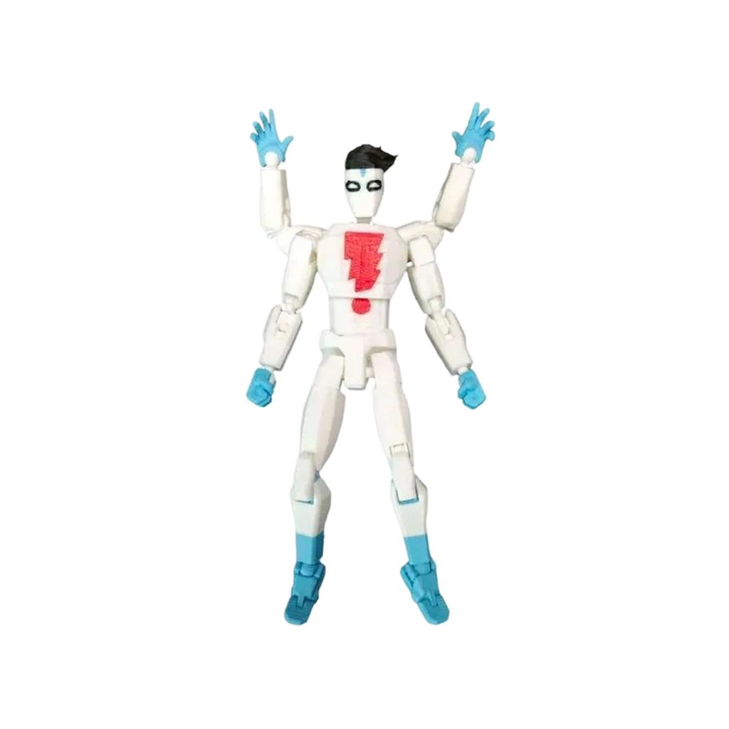 Poseable Action Figure with Articulated Joints and Removable Cape for Collectors and Display Suitable for Various Poses and Customization