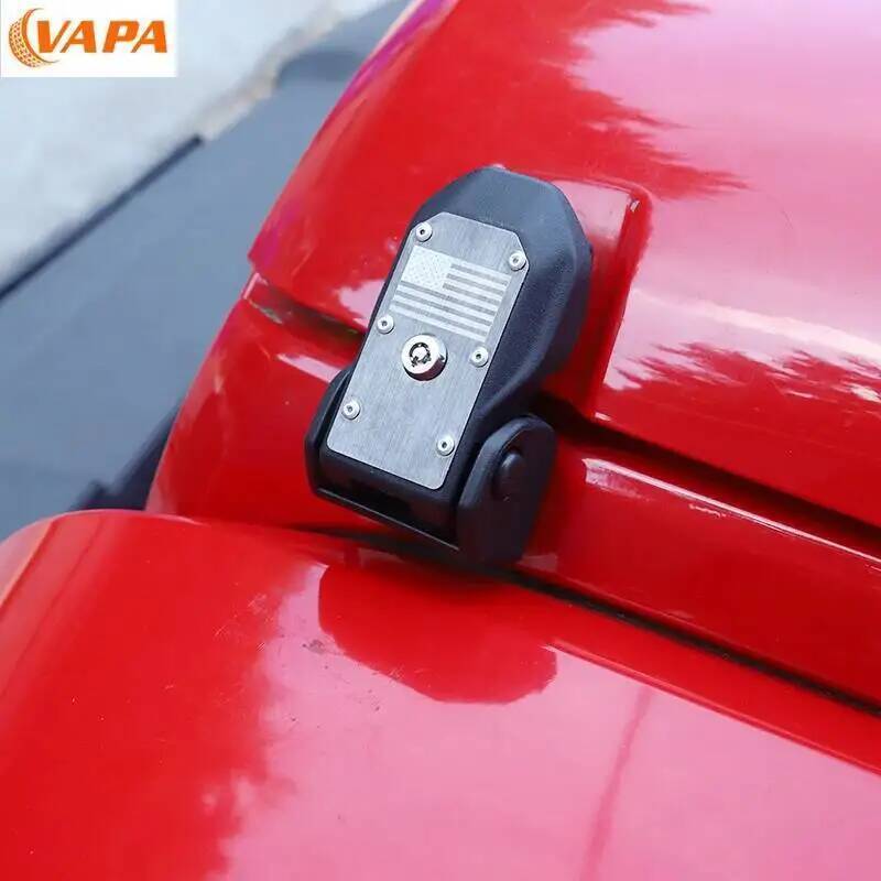 Hood Latches Locking Hood Catch Kit Metal Hood Locks for Jeep Wrangler JK 2007 -2017 Car Accessories