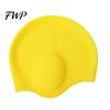 Comfortable Swim Cap Adults Silicone Swimming Cap, Waterproof Non-slip Elastic Pool Hat, Men Solid Color Women Ear Protection Bathing for Short