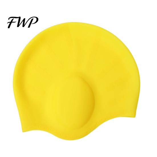Comfortable Swim Cap Adults Silicone Swimming Cap, Waterproof Non-slip Elastic Pool Hat, Men Solid Color Women Ear Protection Bathing for Short