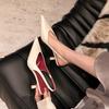 623-13 Classic Bag Head Single Shoes Women's Thin Heels Empty Single Shoes New European and American Style Temperament Pointed High Heels Women's