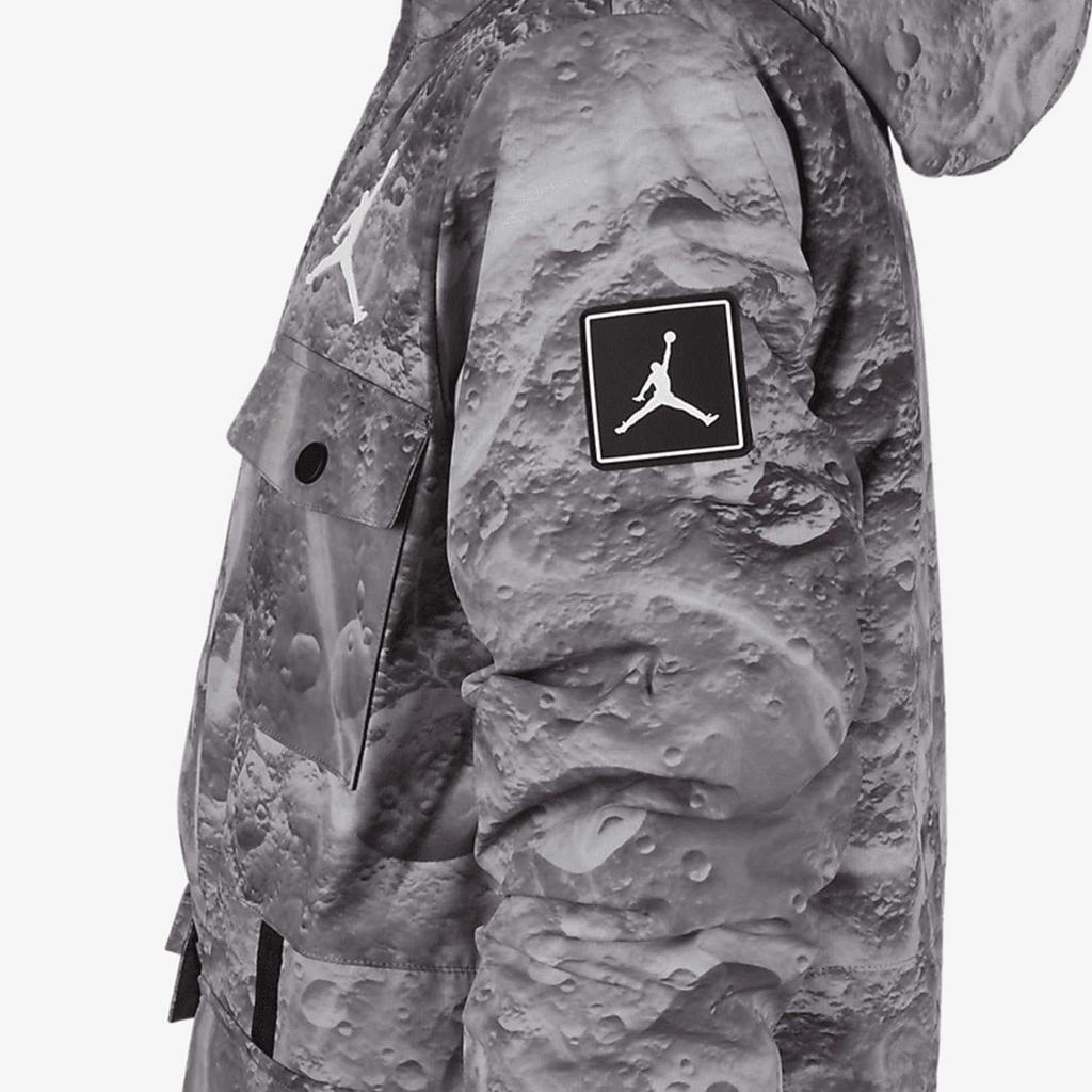 Jordan Kids Multicolor Hooded Mid-Length Down Jacket With Multiple Pockets Kids Outerwear Moonstone FV5813-226