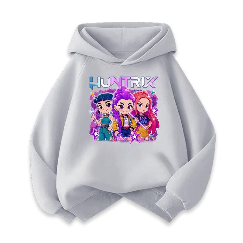 Boys' Hoodie Witch Hunting Group Children's Winter Hooded Pullover Casual Warm Hooded Sweatshirt