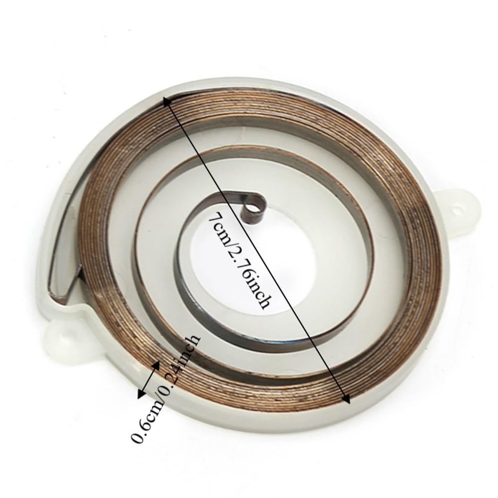 2PCS White Rewind Spring Kit 2 Hole Starter Spring Durable Recoil Spring for Stihl TS410 TS420